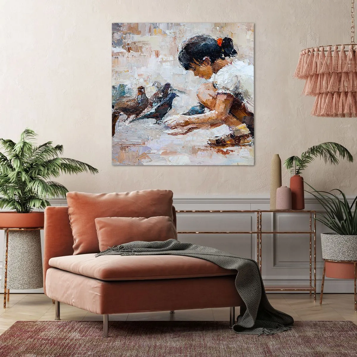 Impression sur toile - Image sur toile - Les plus petits et les plus gentils - 70x70 cm