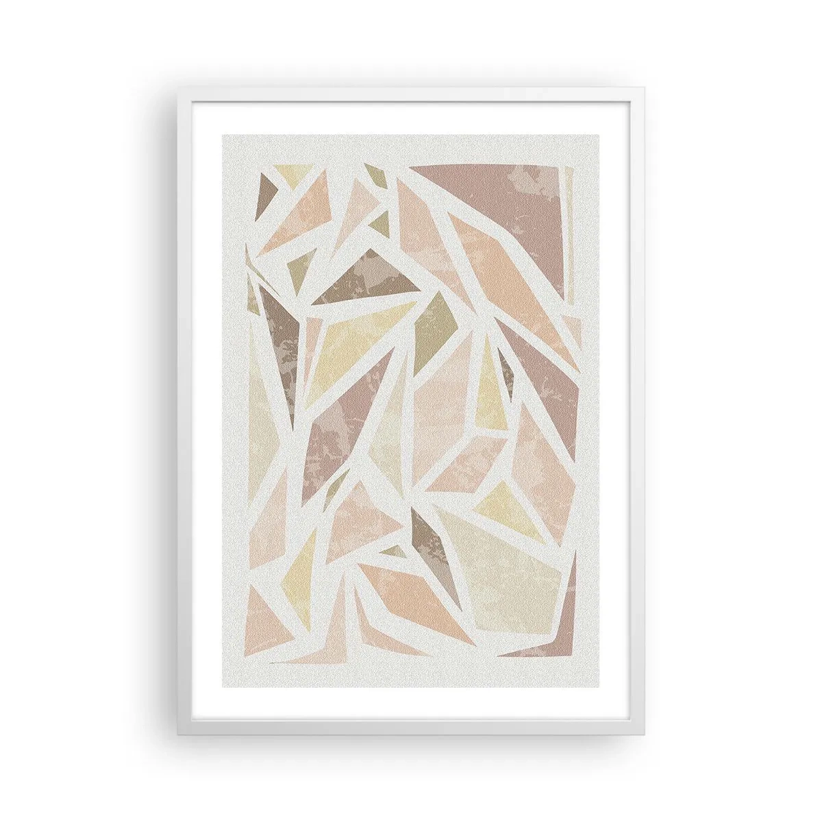 Affiche dans un cadre blanc - Poster - Composition de vitraux - 50x70 cm