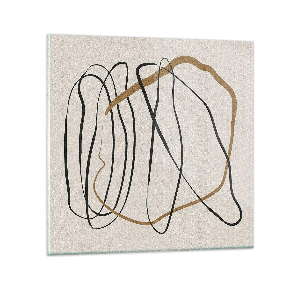 Impression sur verre - Image sur verre - Composition – danse en boucle - 60x60 cm