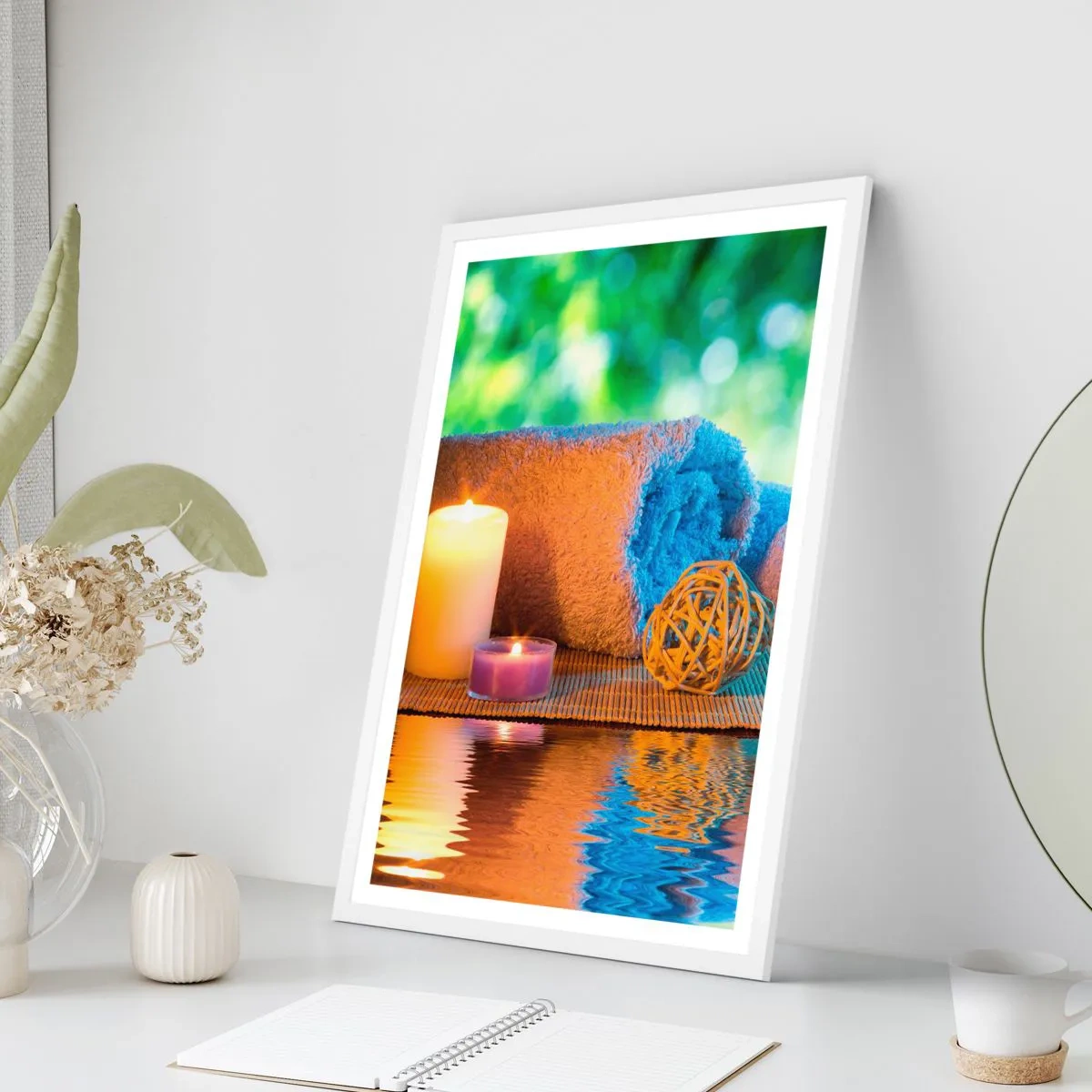 Affiche dans un cadre blanc - Poster - Temps pour le corps - 40x50 cm