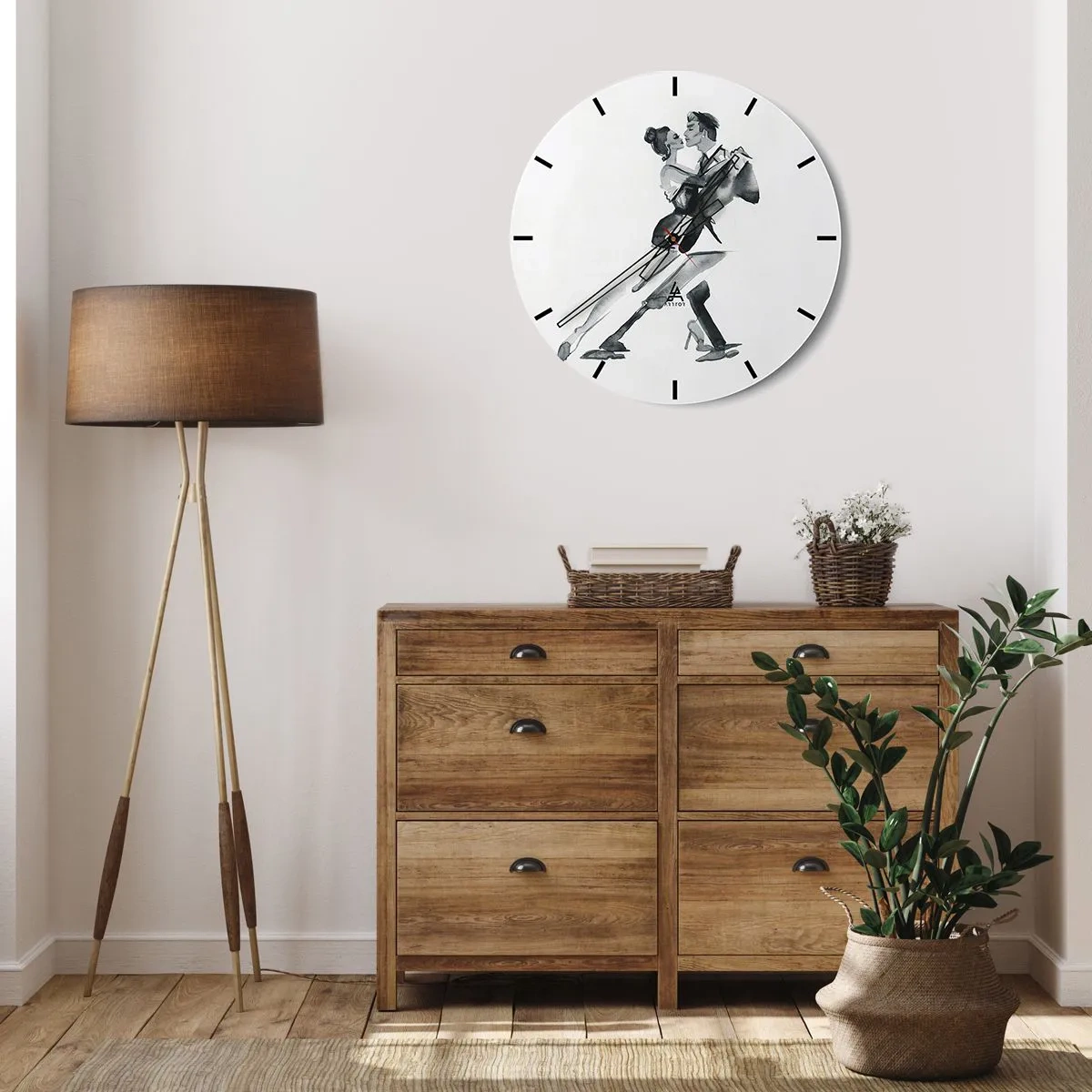 Horloge murale - Pendule murale - En un battement - 30x30 cm
