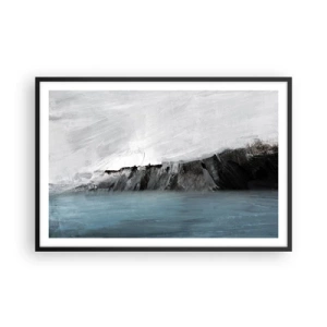 Affiche dans un cadre noir - Poster - Eau – terre : choc des éléments - 91x61 cm