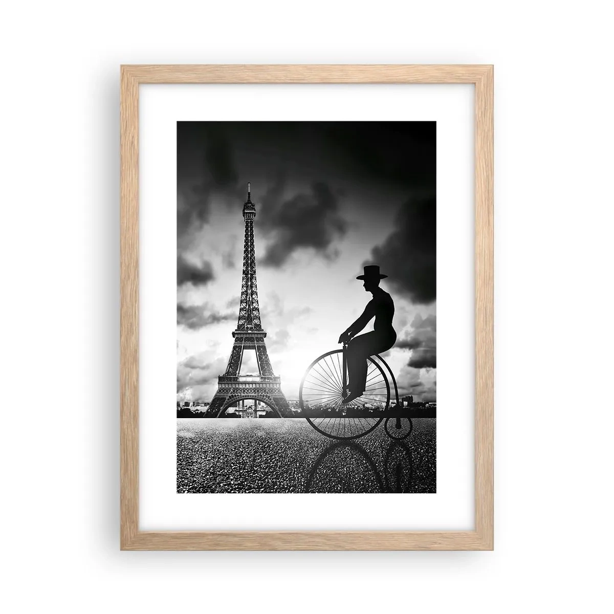 Affiche dans un chêne clair - Poster - Nostalgie de la Belle Epoque - 30x40 cm