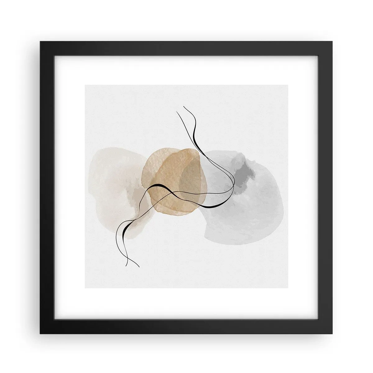 Affiche dans un cadre noir - Poster - Perles d'air - 30x30 cm