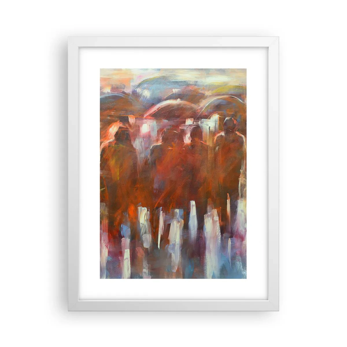 Affiche dans un cadre blanc - Poster - Identiques sous la pluie et dans le brouillard - 30x40 cm
