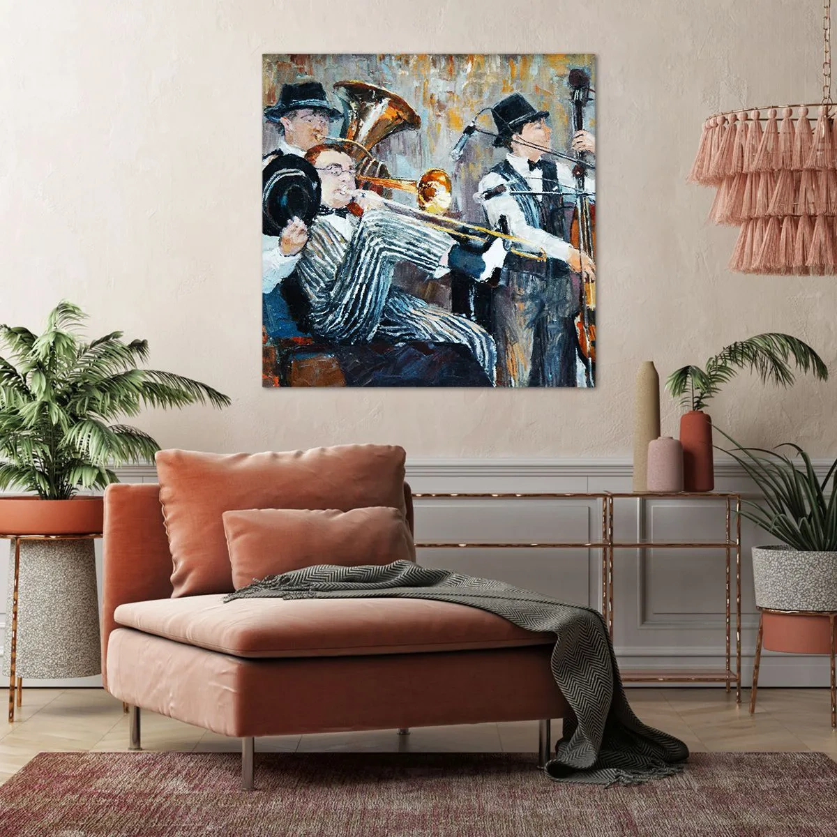 Impression sur toile - Image sur toile - C'est tout le Jazz - 70x70 cm