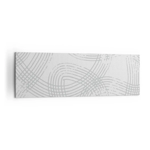 Impression sur toile - Image sur toile - Un motif subtil avec des lignes entrelacées dans des tons clairs - 160x50cm - Il n'y a pas de chemin droit - Décoration murale moderne pour le salon et la chambre ARTTOR