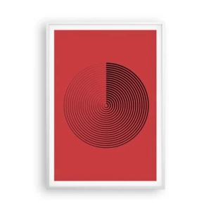Affiche dans un cadre blanc - Poster - Mouvement circulaire - 70x100 cm