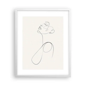 Affiche dans un cadre blanc - Poster - En boucle dans les rêves - 40x50 cm