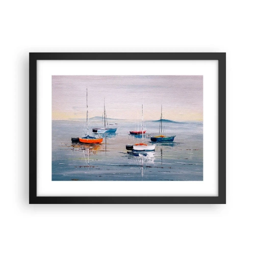 Affiche dans un cadre noir - Poster - Un repos bien mérité - 40x30 cm