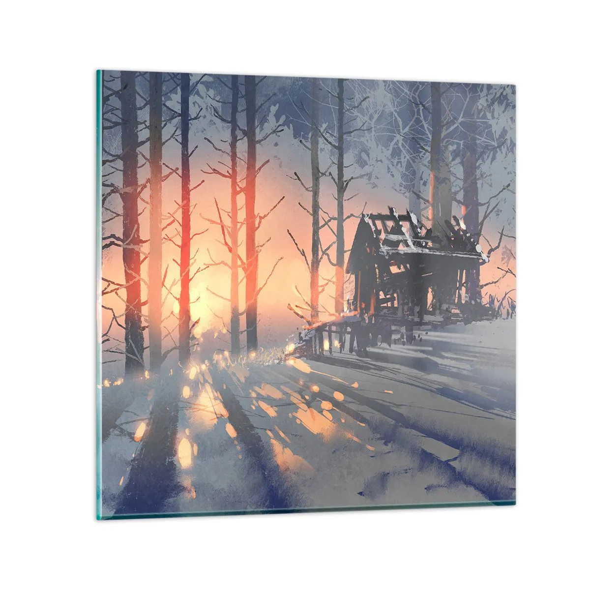 Impression sur verre - Image sur verre - Seul le soleil regarde ici - 60x60 cm