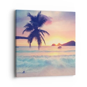 Impression sur toile - Image sur toile - Une soirée à la baie - 40x40 cm