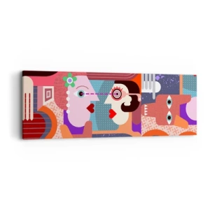 Impression sur toile - Image sur toile - Les yeux dans les yeux - 90x30 cm