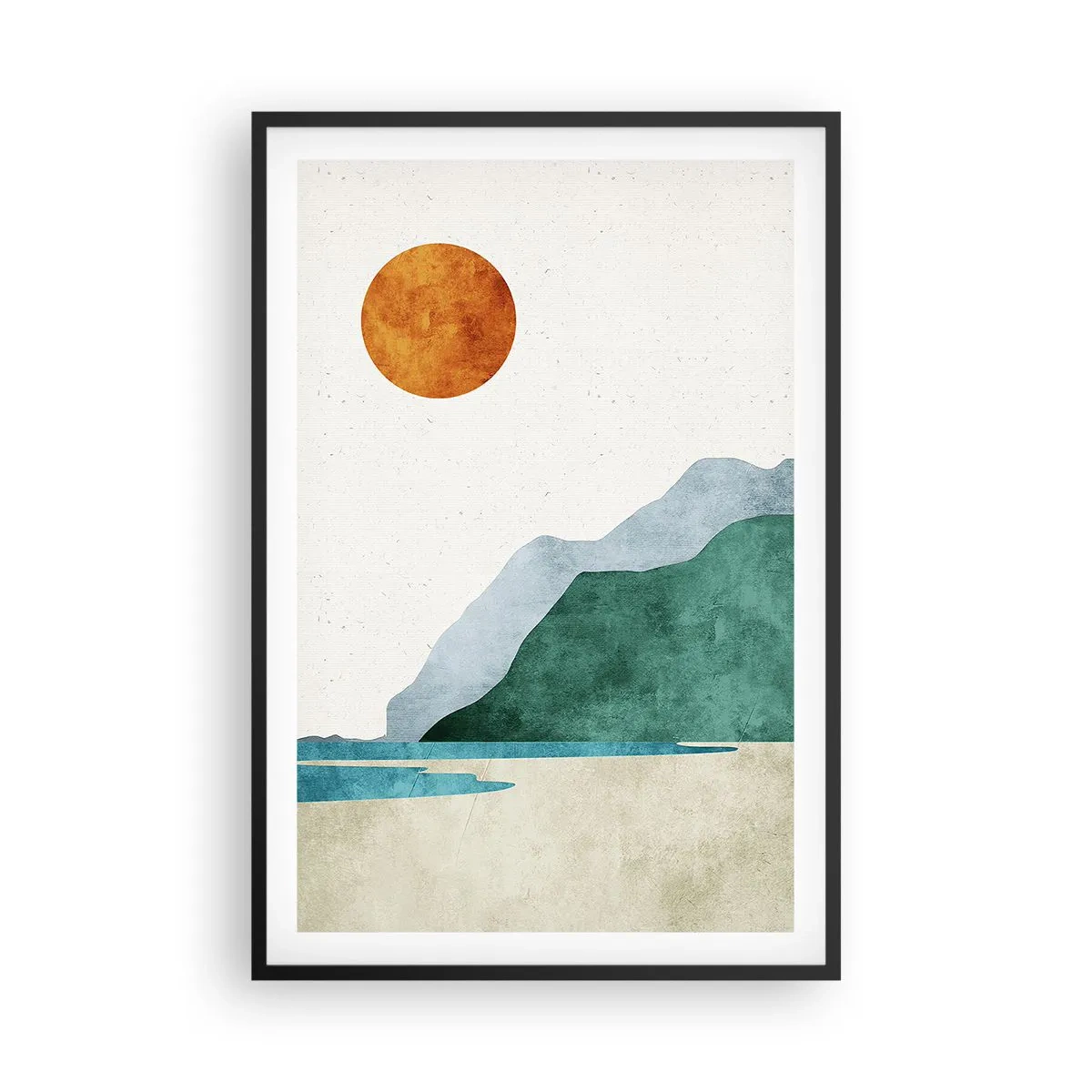 Affiche dans un cadre noir - Poster - Le paysage comme il se doit - 61x91 cm