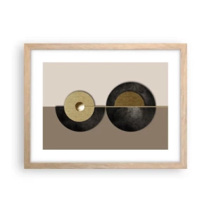 Affiche dans un chêne clair - Poster - Variations autour du cercle - 40x30 cm