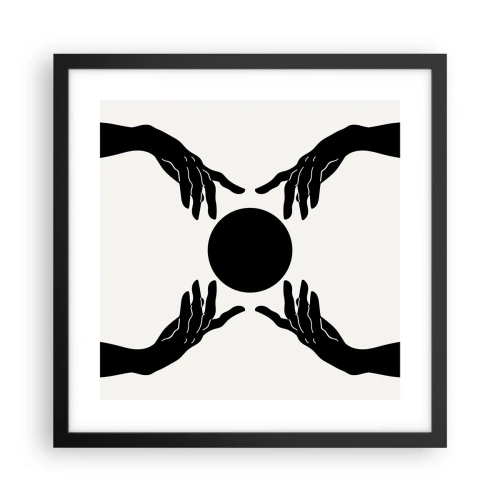 Affiche dans un cadre noir - Poster - Signe secret - 40x40 cm