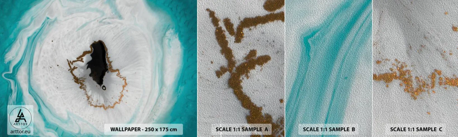 Échantillon de Papier Peint Premium Sand - Pénétrer à l'intérieur - Abstraction, Morceau, Pierre - 100x30 cm