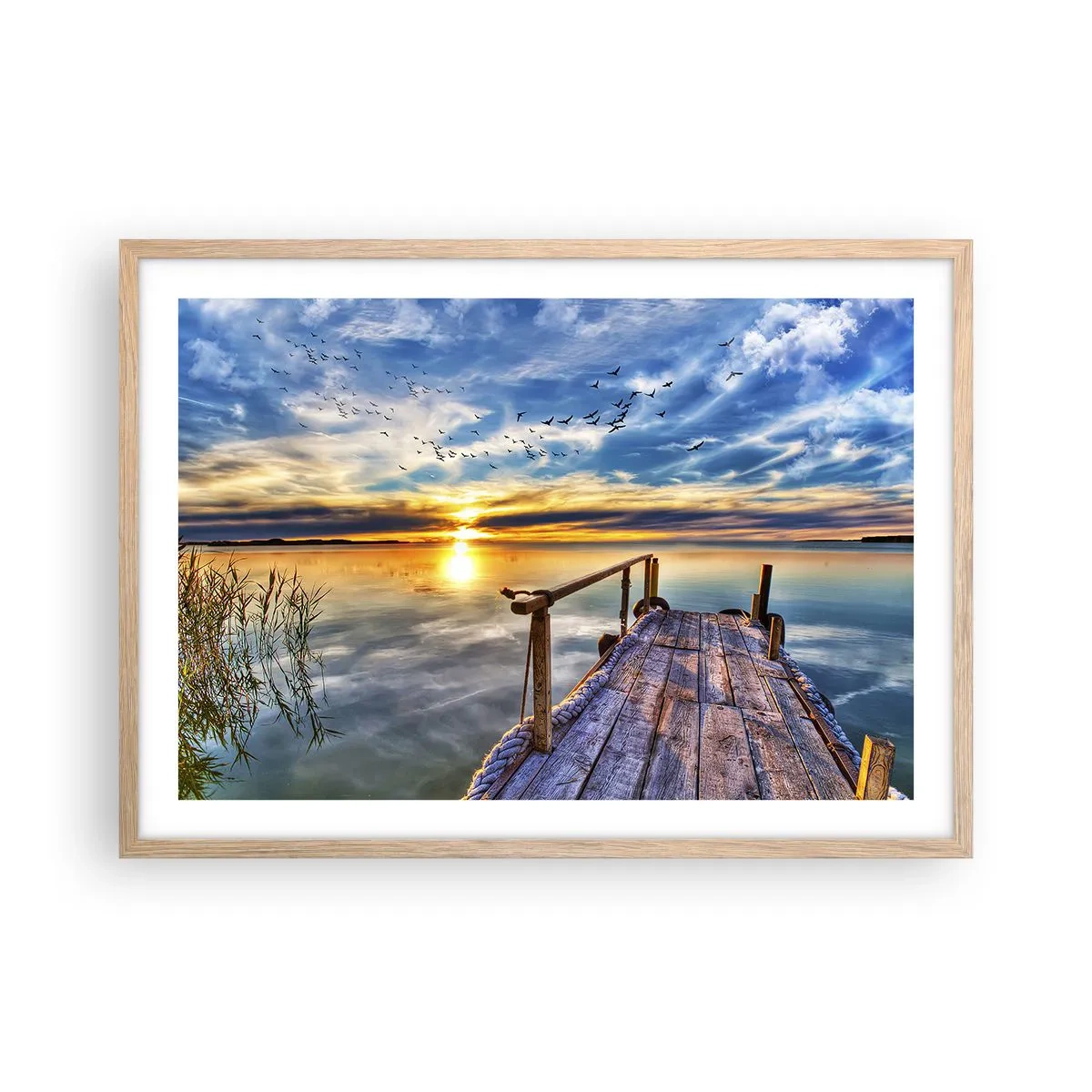 Affiche dans un chêne clair - Poster - Le vent se repose - 70x50 cm