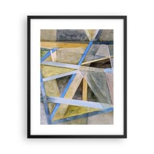 Affiche dans un cadre noir - Poster - Tout droit ou en diagonale ? - 40x50 cm