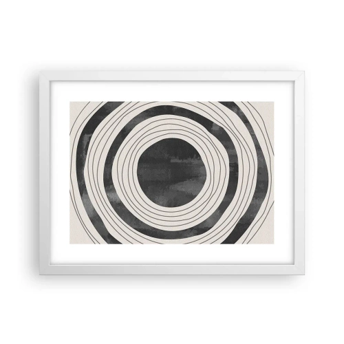 Affiche dans un cadre blanc - Poster - Droit au but - 40x30 cm