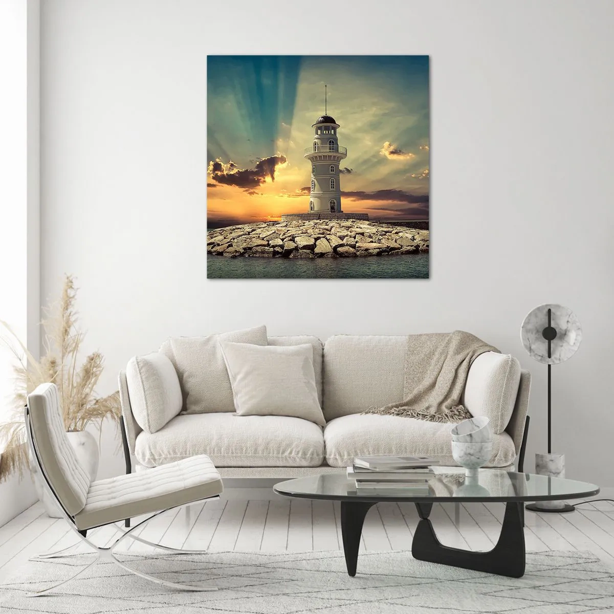 Impression sur verre - Image sur verre - Lumière - Bonté - Beauté - 70x70 cm