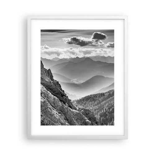 Affiche dans un cadre blanc - Poster - Jusqu'à l'horizon - 40x50 cm