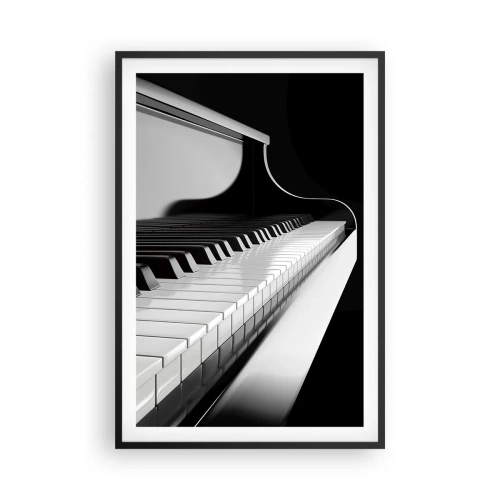 Affiche dans un cadre noir - Poster - Harmonie des formes et des couleurs - 61x91 cm