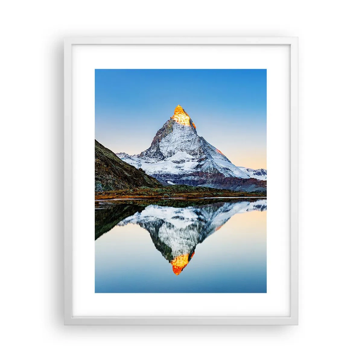 Affiche dans un cadre blanc - Poster - Deux mondes - 40x50 cm