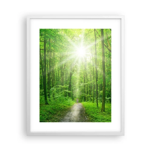 Affiche dans un cadre blanc - Poster - Cathédrale verte - 40x50 cm