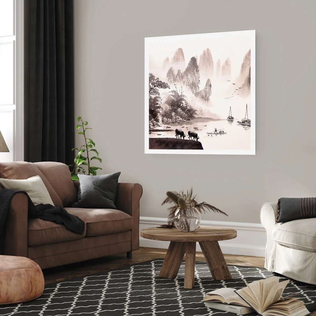 Affiche - Poster - Le quotidien exotique de l'Orient - 60x60 cm