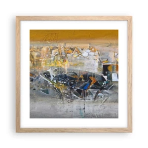 Affiche dans un chêne clair - Poster - Tout se met en place - 40x40 cm