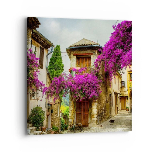 Impression sur toile - Image sur toile - Sous un dais fleuri - 40x40 cm