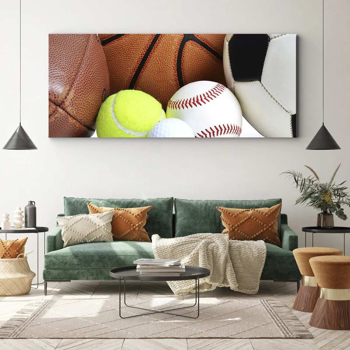 Impression sur toile - Image sur toile - Le football nous connecte ! - 100x40 cm