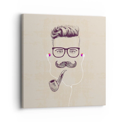 Impression sur toile - Image sur toile - Un vrai homme? - 30x30 cm