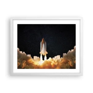Affiche dans un cadre blanc - Poster - Ad astra! - 50x40 cm