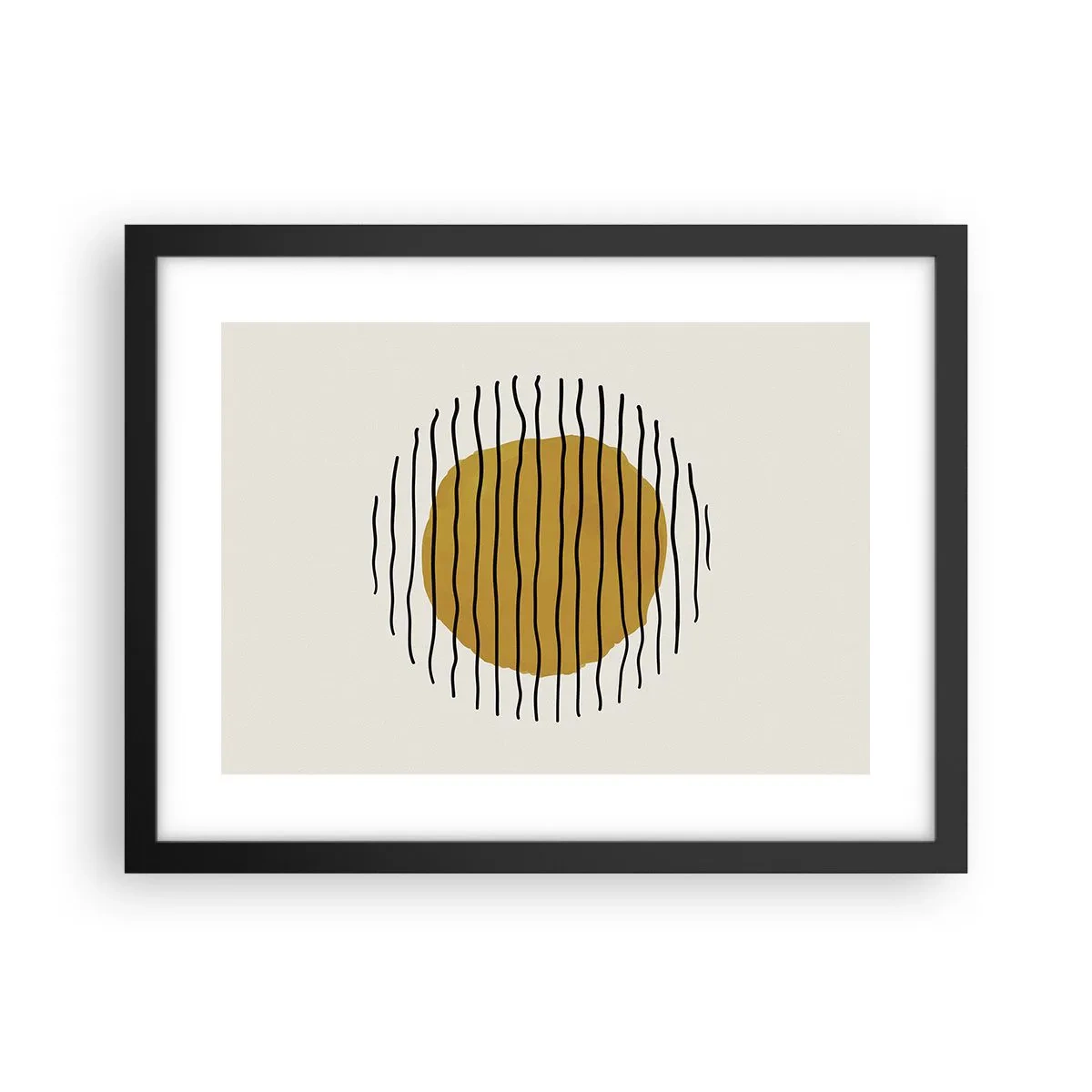 Affiche dans un cadre noir - Poster - Abstraction tremblante de chaleur - 40x30 cm