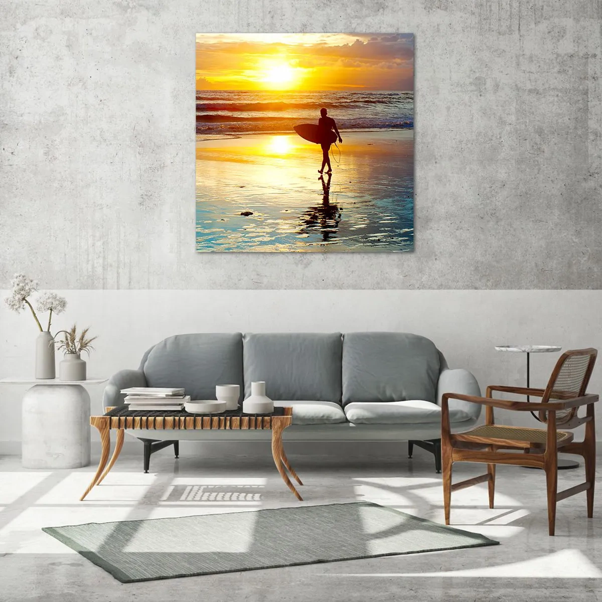 Impression sur verre - Image sur verre - Le retour du guerrier - 50x50 cm