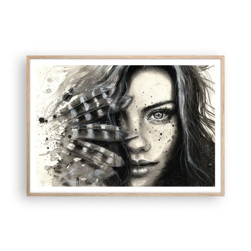Affiche dans un chêne clair - Poster - Beauté sauvage - 100x70 cm