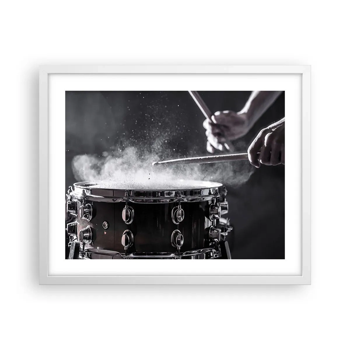 Affiche dans un cadre blanc - Poster - Tempo de la musique - 50x40 cm