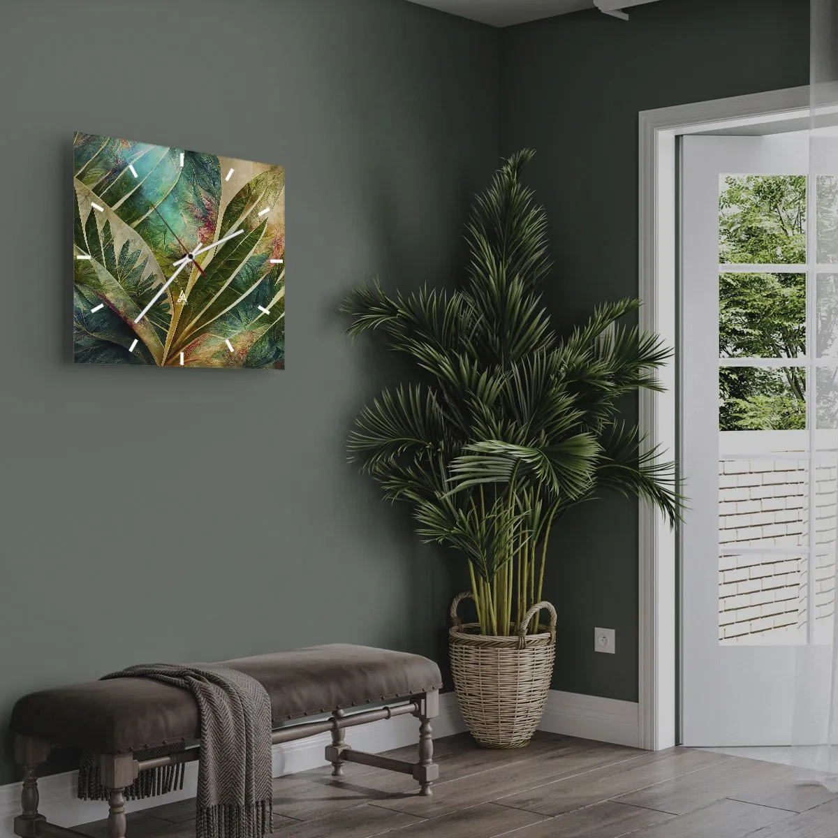 Horloge murale - Pendule murale - Les couleurs des tropiques - 40x40 cm