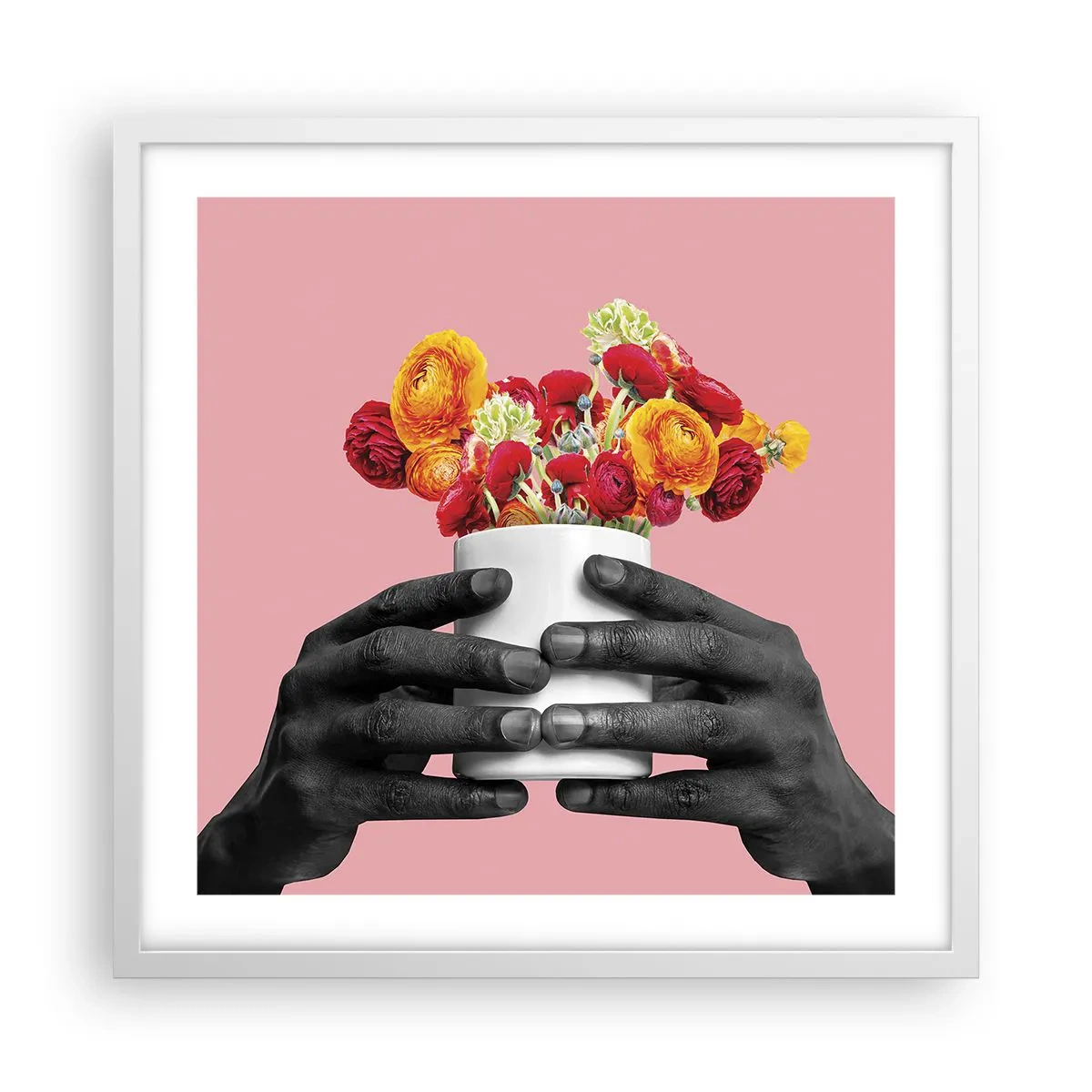 Affiche dans un cadre blanc - Poster - Apothéose de la vie - 50x50 cm