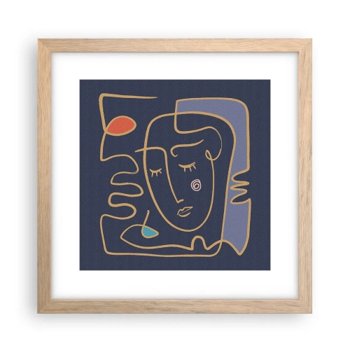 Affiche dans un chêne clair - Poster - En réflexion - 30x30 cm