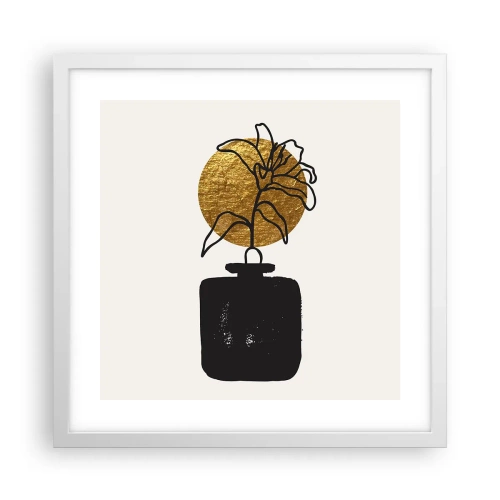 Affiche dans un cadre blanc - Poster - La beauté vaut son pesant d'or - 40x40 cm
