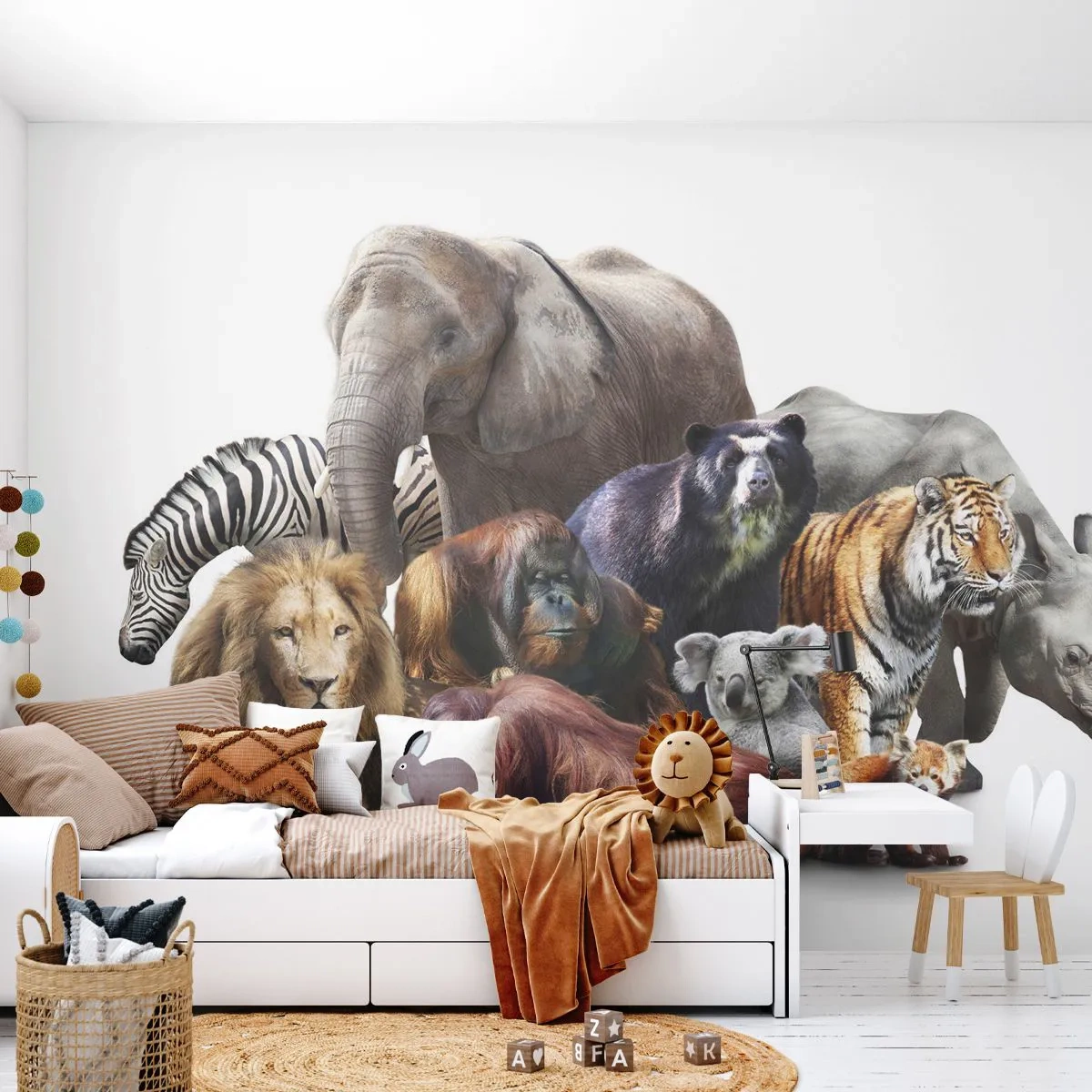 Papier Peint Autocollant Deluxe Sticker - Photographie de famille africaine - Abstraction, Animaux, Les Big Five d'Afrique - 250x175 cm