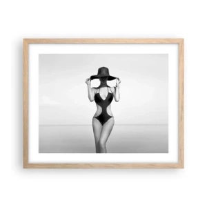 Affiche dans un chêne clair - Poster - Mon prénom? Élégance - 50x40 cm