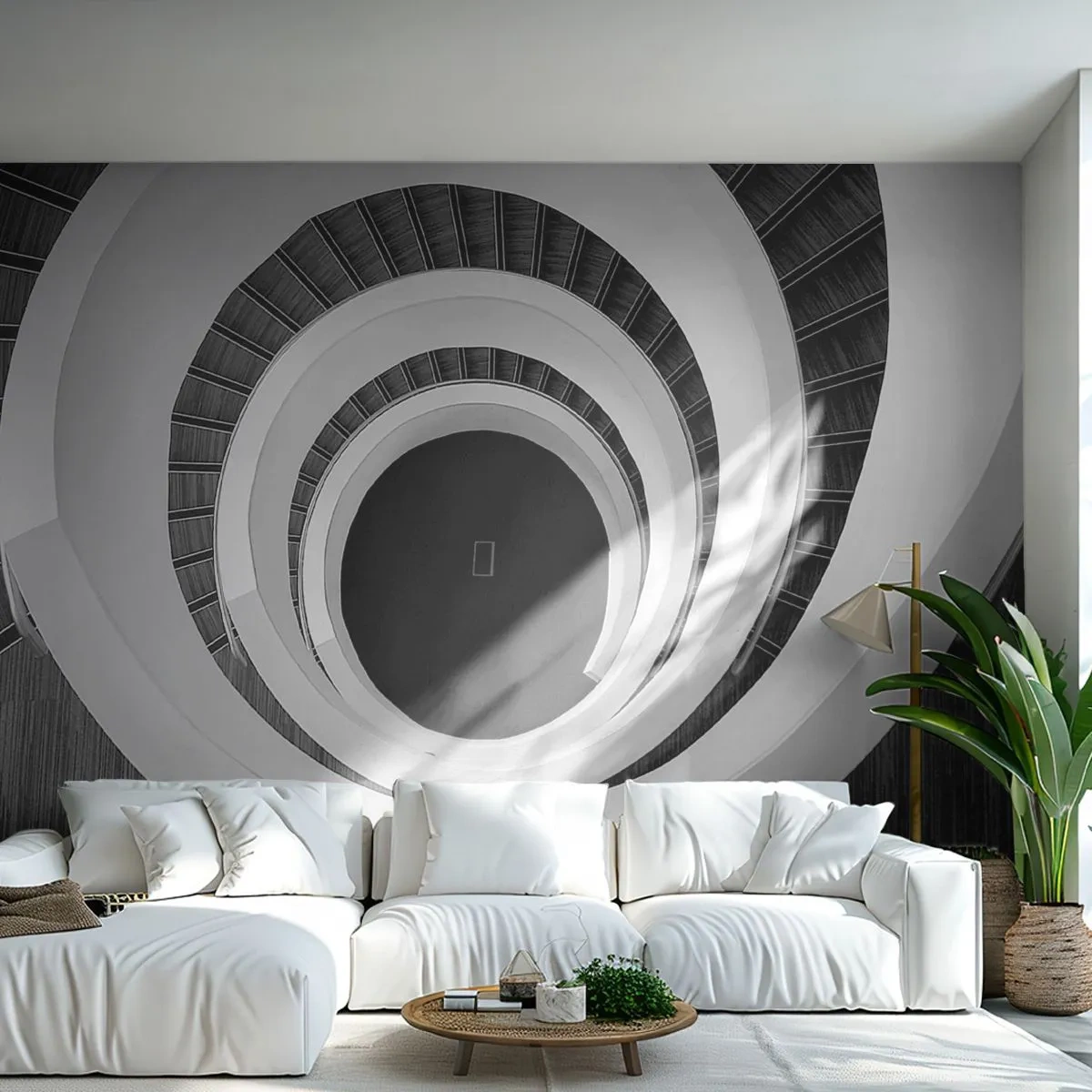 Papier Peint Photo Standard Eco - Les choses concrêtes - Morceau, Abstraction, Escalier en colimaçon - 400x280 cm