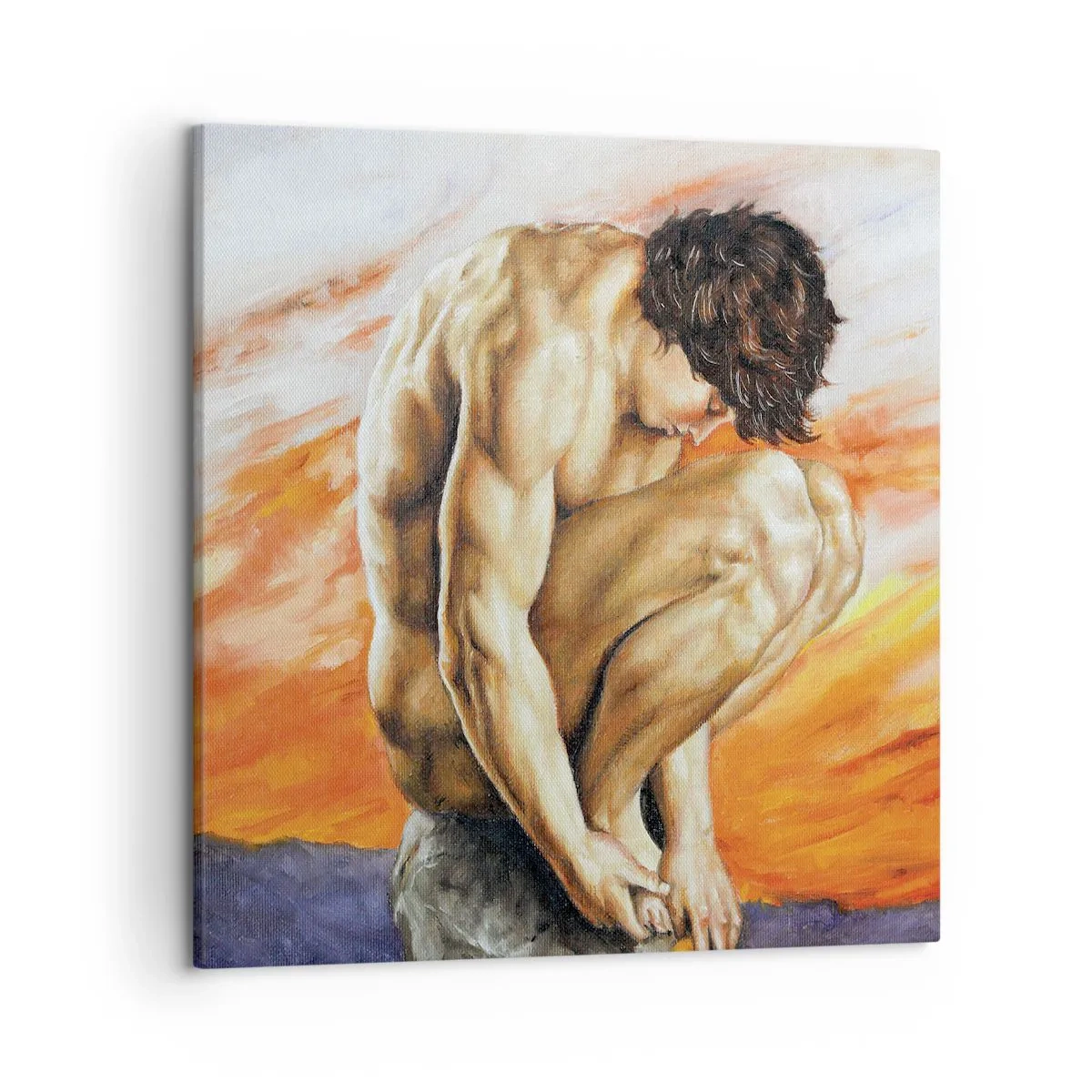 Impression sur toile - Image sur toile - Plongé dans ses pensées - 50x50 cm