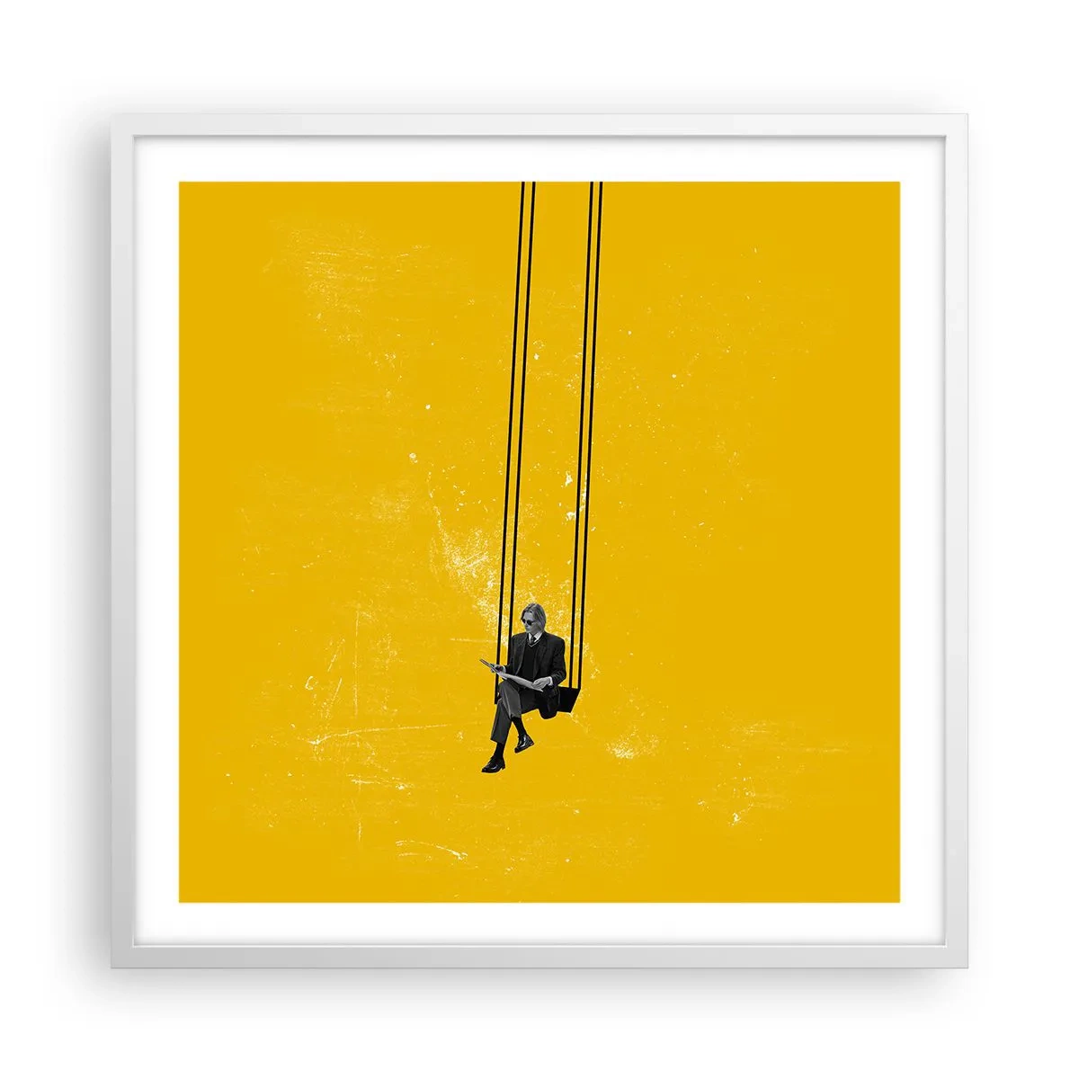 Affiche dans un cadre blanc - Poster - Un jour comme tous les jours - 60x60 cm