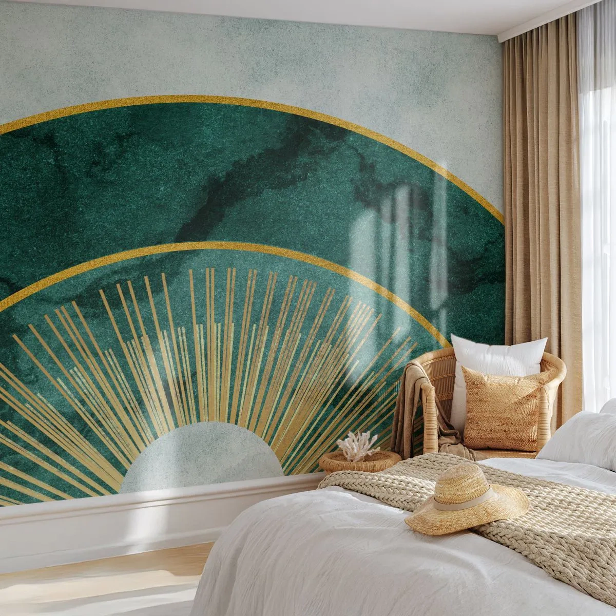 Papier Peint Photo Premium Sand - Un autre système solaire - Art Déco, Moderne, Abstraction - 300x210 cm