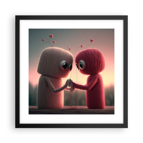 Affiche dans un cadre noir - Poster - Tout le monde a le droit d'aimer - 40x40 cm